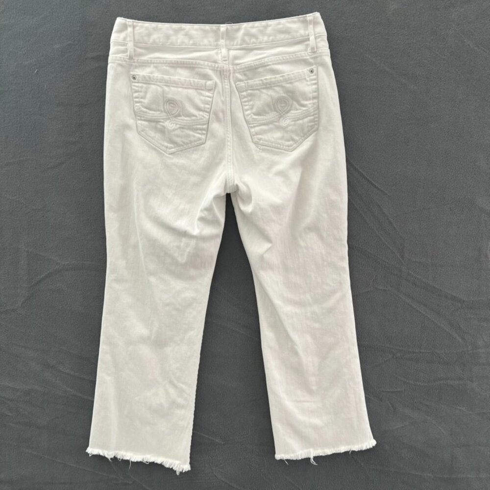 Lilly Pulitzer sz 12 White Babe Bootcut Jeans 27" inseam - Picture 7 of 14
